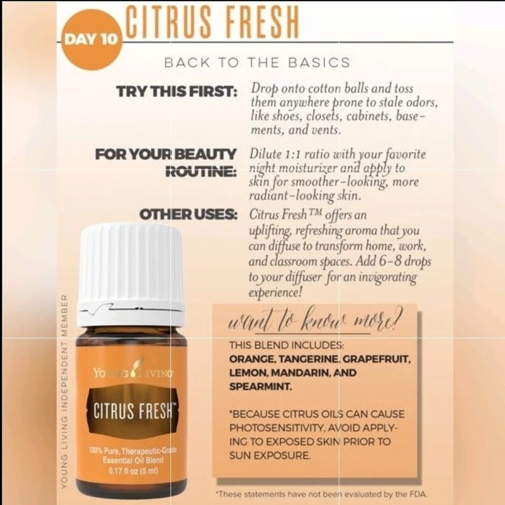 Young Living Citrus Fresh Vitality Essential Oil 5ml  Orange Tangerine‎